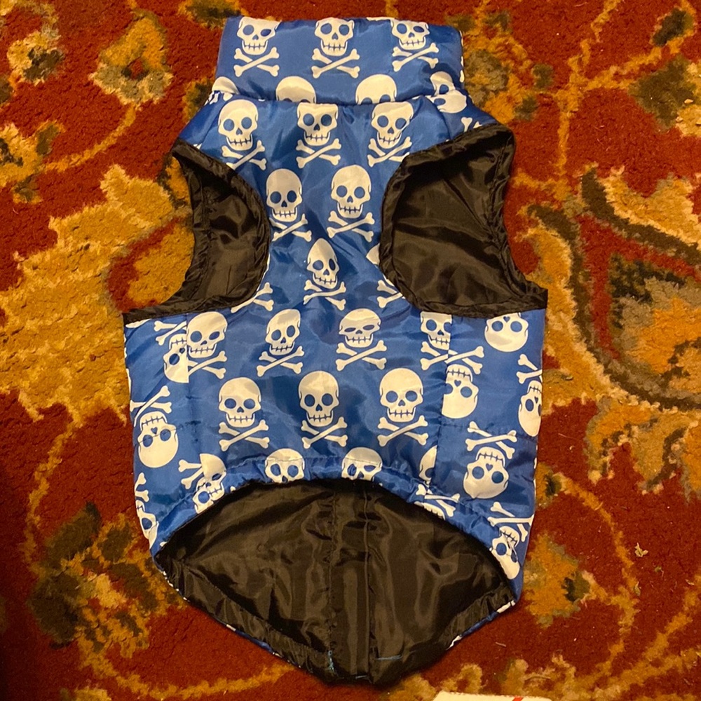 Skulls & Crossbones dog rain vest
